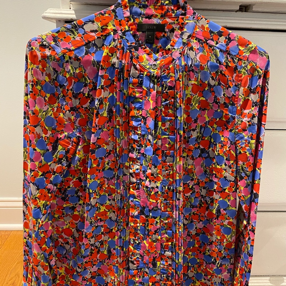 JCrew floral blouse